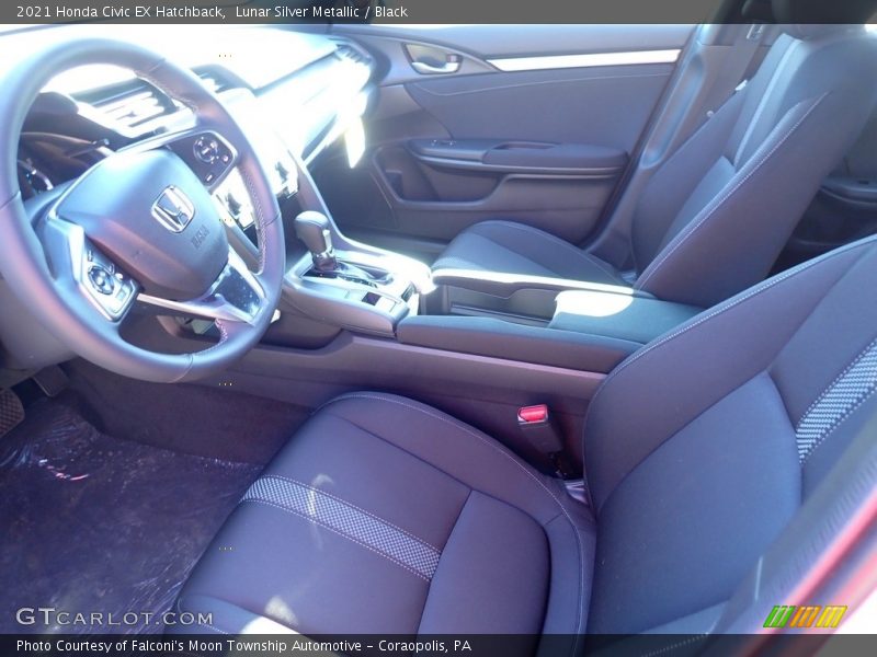 Lunar Silver Metallic / Black 2021 Honda Civic EX Hatchback