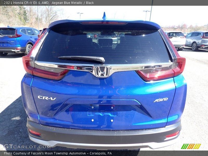 Aegean Blue Metallic / Black 2021 Honda CR-V EX-L AWD
