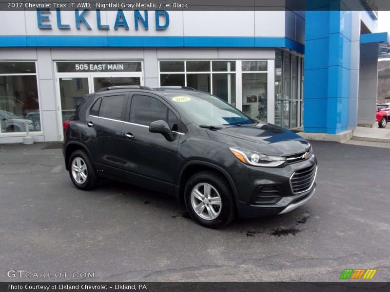 Nightfall Gray Metallic / Jet Black 2017 Chevrolet Trax LT AWD