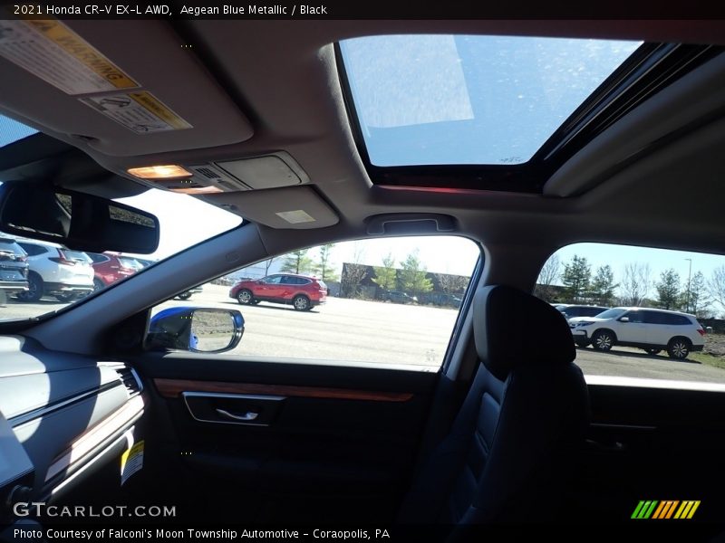 Aegean Blue Metallic / Black 2021 Honda CR-V EX-L AWD