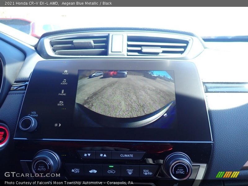 Aegean Blue Metallic / Black 2021 Honda CR-V EX-L AWD