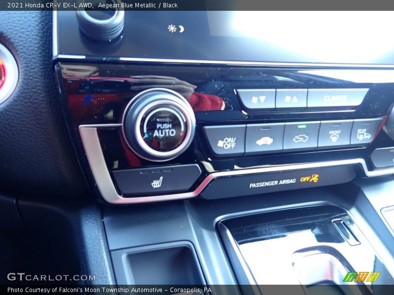Aegean Blue Metallic / Black 2021 Honda CR-V EX-L AWD