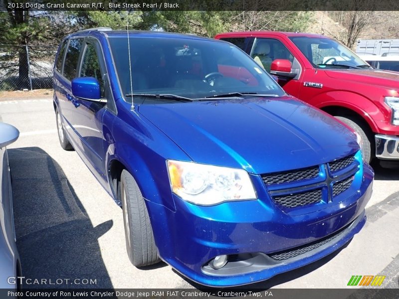 Blue Streak Pearl / Black 2013 Dodge Grand Caravan R/T