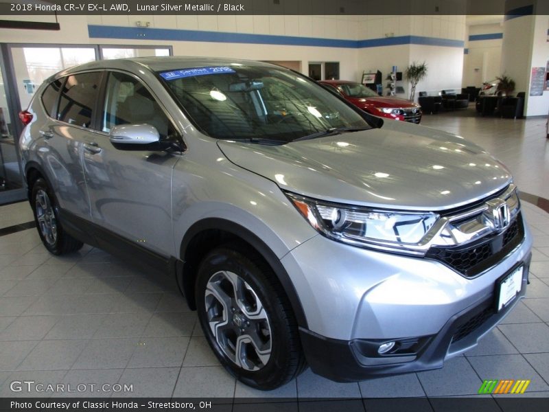 Lunar Silver Metallic / Black 2018 Honda CR-V EX-L AWD