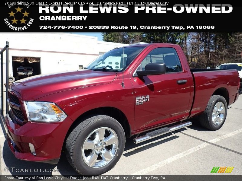 Delmonico Red Pearl / Black/Diesel Gray 2019 Ram 1500 Classic Express Regular Cab 4x4