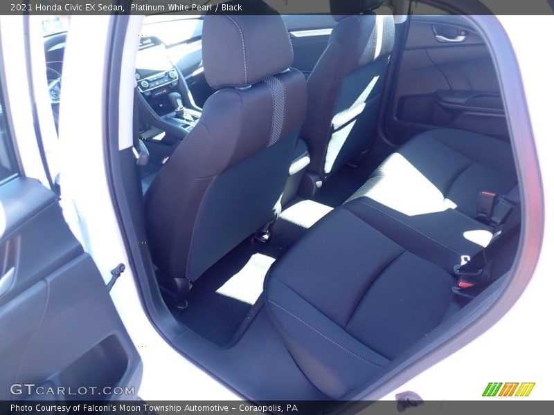 Platinum White Pearl / Black 2021 Honda Civic EX Sedan
