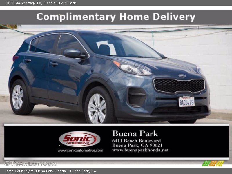 Pacific Blue / Black 2018 Kia Sportage LX