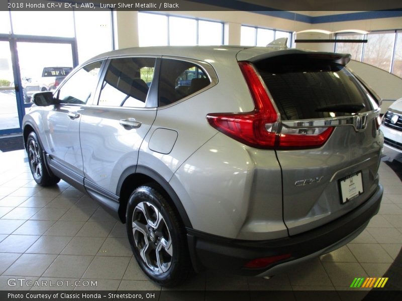 Lunar Silver Metallic / Black 2018 Honda CR-V EX-L AWD