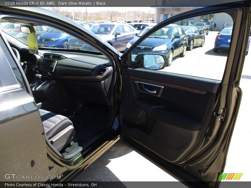 Dark Olive Metallic / Black 2018 Honda CR-V EX AWD