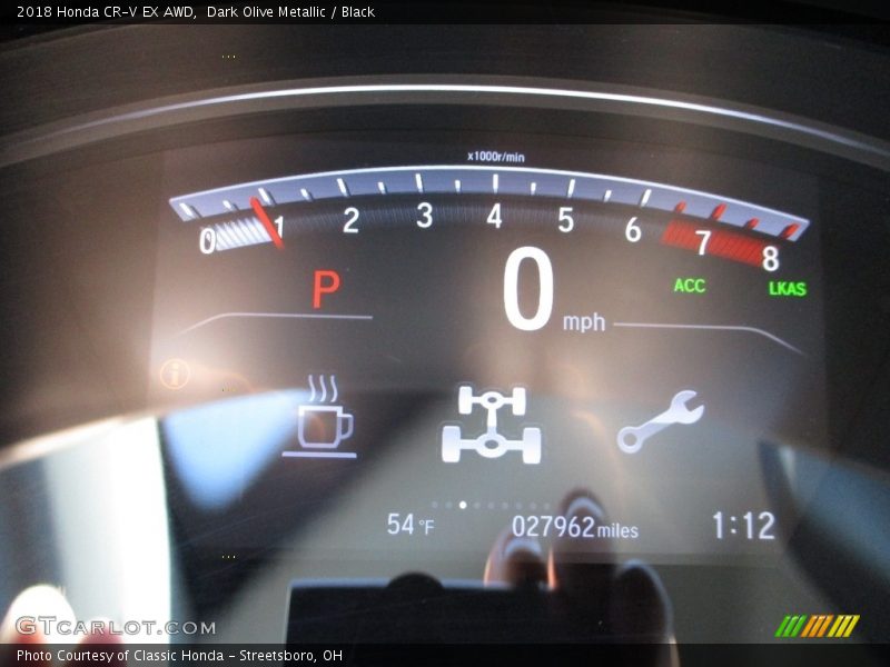 Dark Olive Metallic / Black 2018 Honda CR-V EX AWD