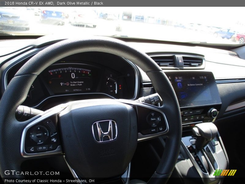 Dark Olive Metallic / Black 2018 Honda CR-V EX AWD