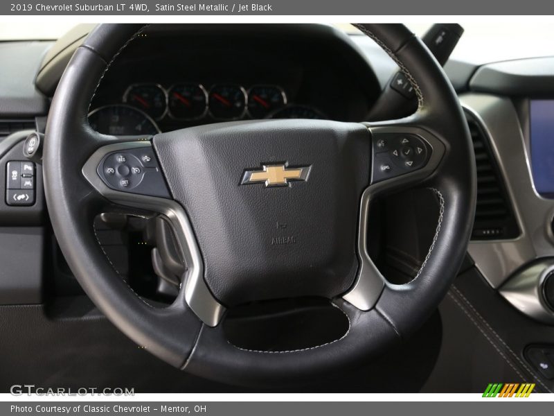 Satin Steel Metallic / Jet Black 2019 Chevrolet Suburban LT 4WD