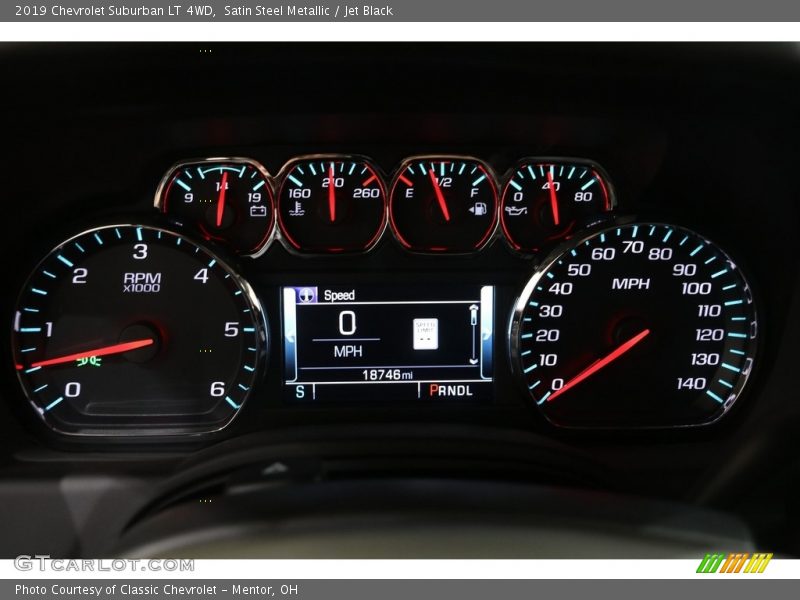 Satin Steel Metallic / Jet Black 2019 Chevrolet Suburban LT 4WD