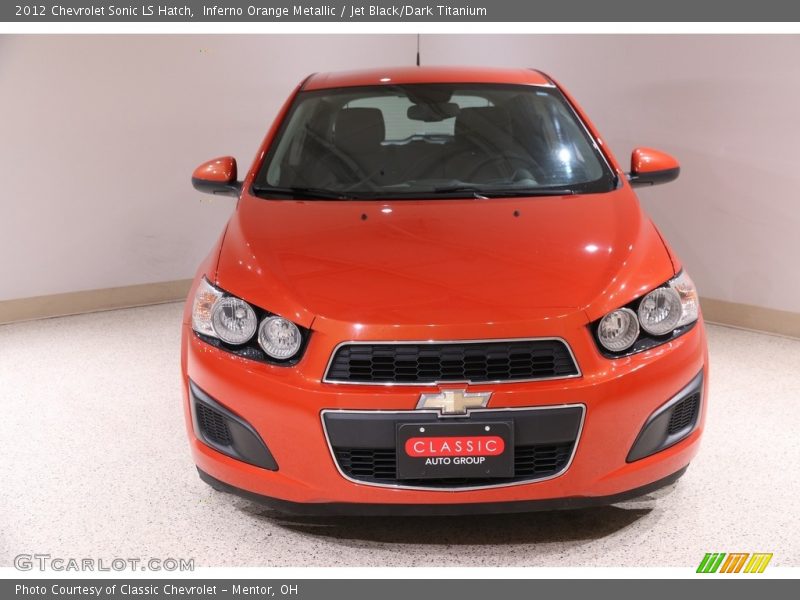 Inferno Orange Metallic / Jet Black/Dark Titanium 2012 Chevrolet Sonic LS Hatch