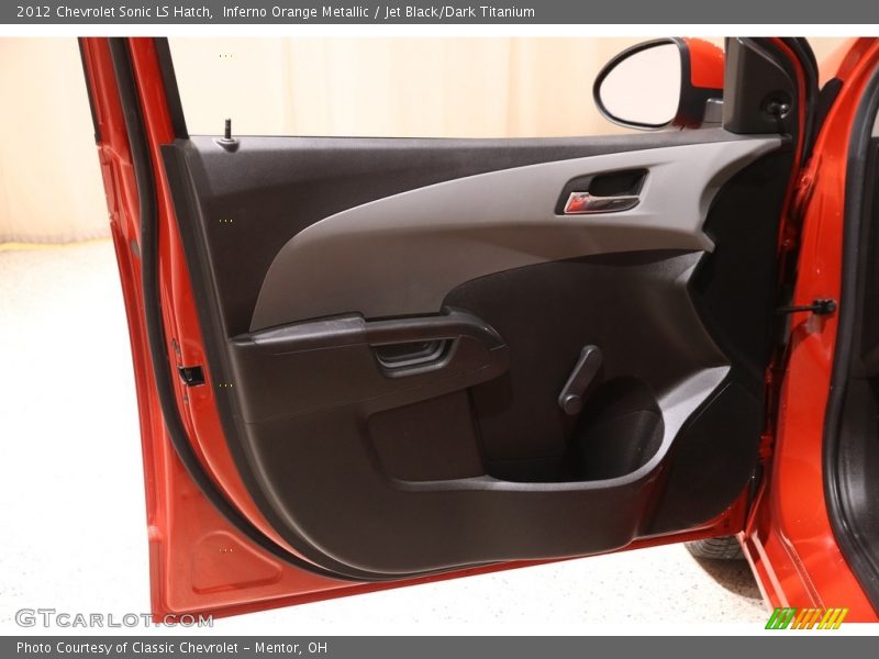 Inferno Orange Metallic / Jet Black/Dark Titanium 2012 Chevrolet Sonic LS Hatch