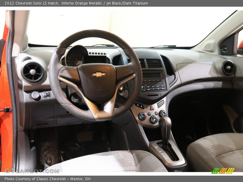 Inferno Orange Metallic / Jet Black/Dark Titanium 2012 Chevrolet Sonic LS Hatch