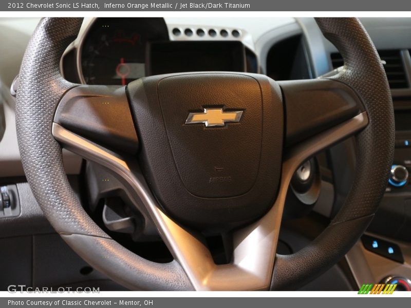 Inferno Orange Metallic / Jet Black/Dark Titanium 2012 Chevrolet Sonic LS Hatch