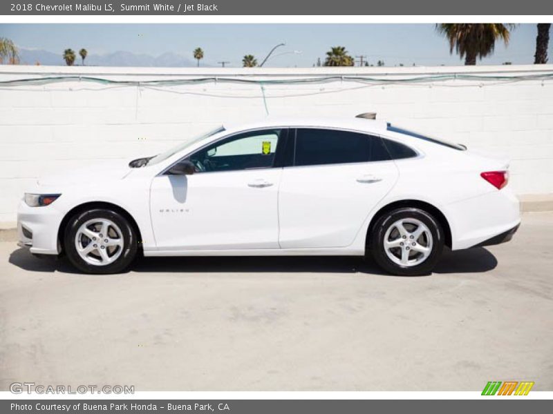 Summit White / Jet Black 2018 Chevrolet Malibu LS