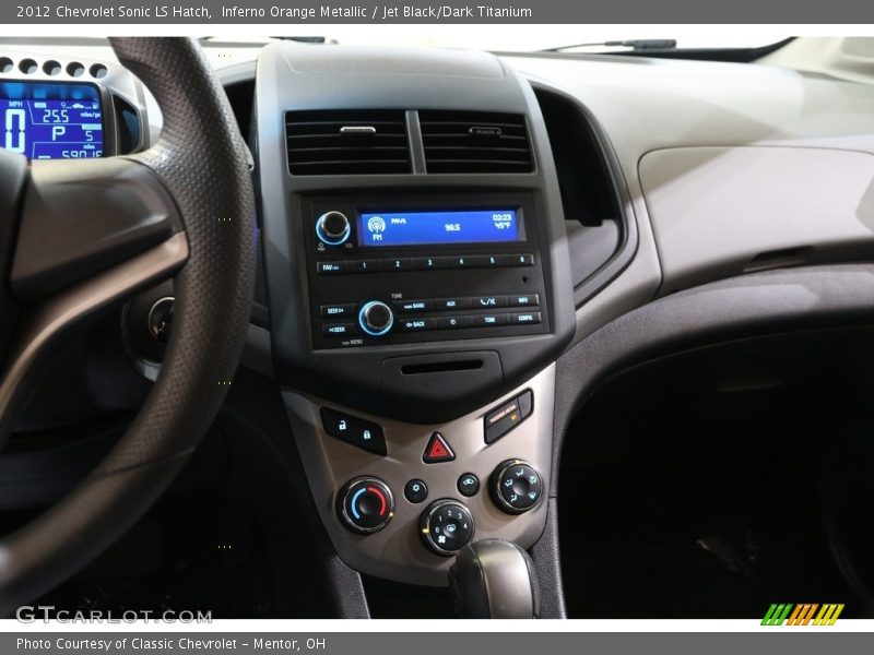 Inferno Orange Metallic / Jet Black/Dark Titanium 2012 Chevrolet Sonic LS Hatch