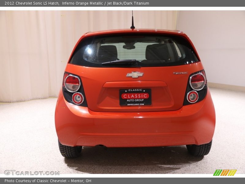 Inferno Orange Metallic / Jet Black/Dark Titanium 2012 Chevrolet Sonic LS Hatch
