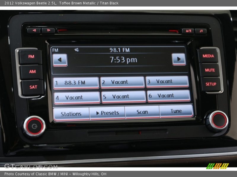 Toffee Brown Metallic / Titan Black 2012 Volkswagen Beetle 2.5L