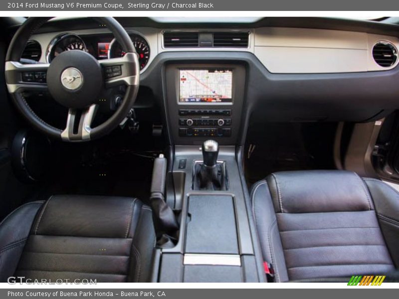 Sterling Gray / Charcoal Black 2014 Ford Mustang V6 Premium Coupe