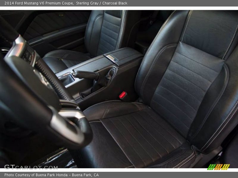 Sterling Gray / Charcoal Black 2014 Ford Mustang V6 Premium Coupe