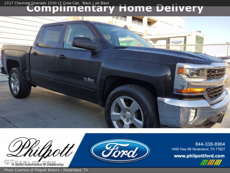 Black / Jet Black 2017 Chevrolet Silverado 1500 LT Crew Cab