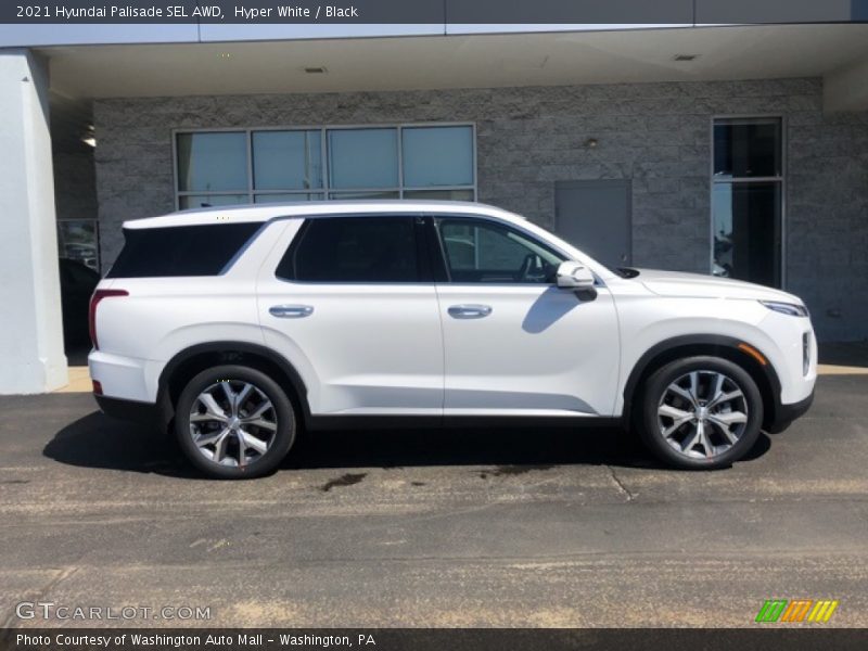 Hyper White / Black 2021 Hyundai Palisade SEL AWD