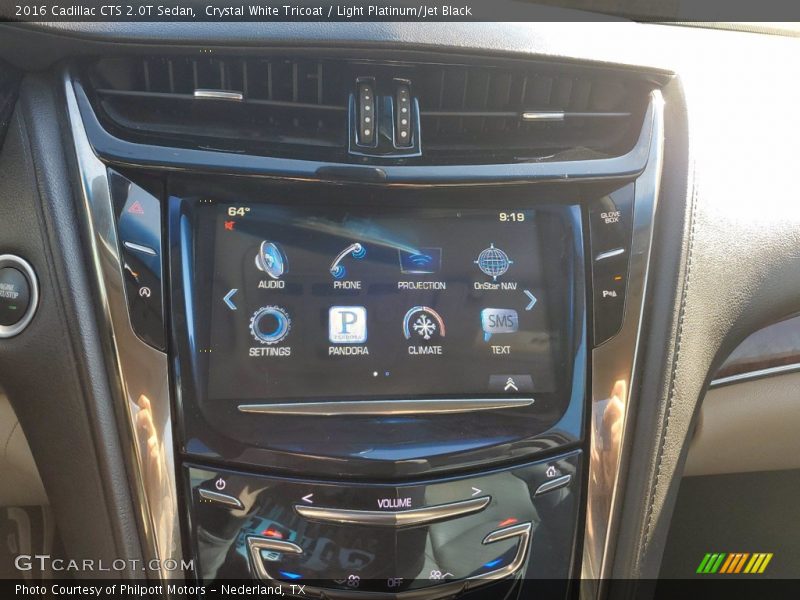 Crystal White Tricoat / Light Platinum/Jet Black 2016 Cadillac CTS 2.0T Sedan