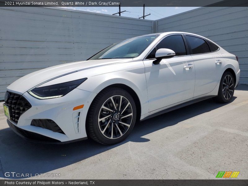 Quartz White / Dark Gray/Camel 2021 Hyundai Sonata Limited