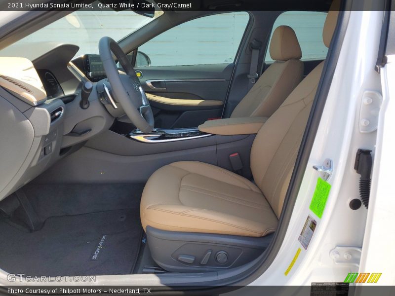 Quartz White / Dark Gray/Camel 2021 Hyundai Sonata Limited