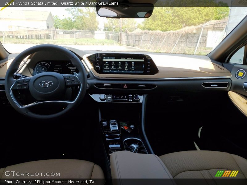 Quartz White / Dark Gray/Camel 2021 Hyundai Sonata Limited