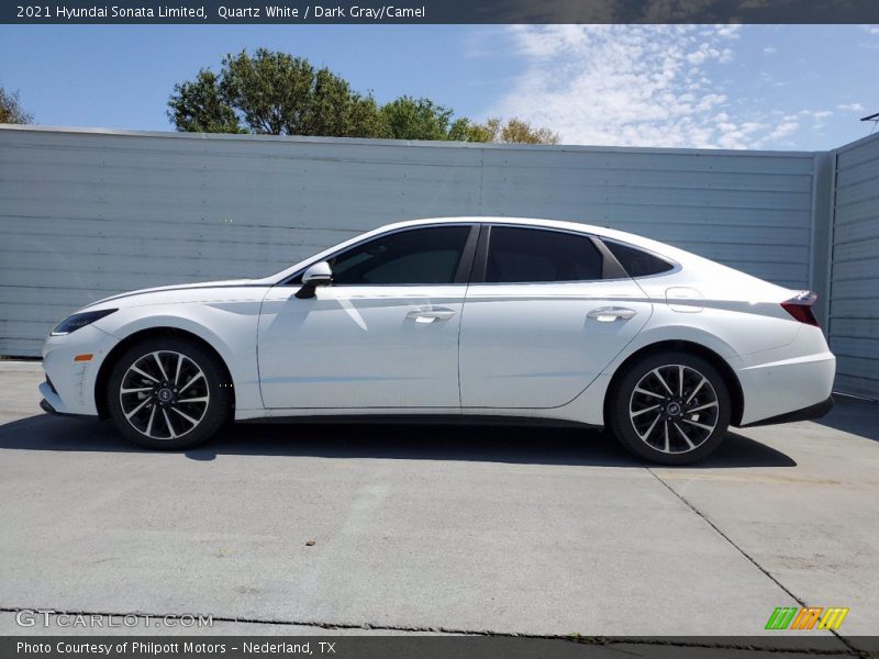 Quartz White / Dark Gray/Camel 2021 Hyundai Sonata Limited