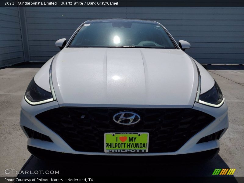 Quartz White / Dark Gray/Camel 2021 Hyundai Sonata Limited