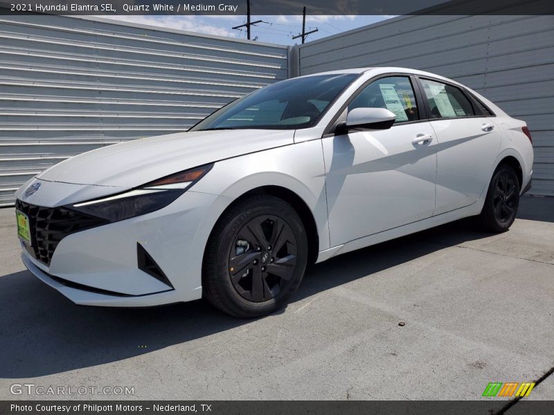 Quartz White / Medium Gray 2021 Hyundai Elantra SEL