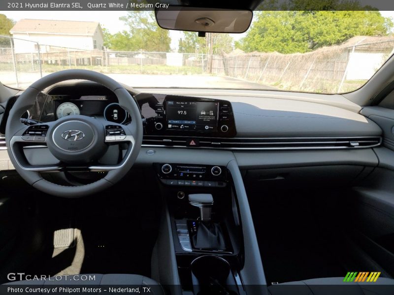 Quartz White / Medium Gray 2021 Hyundai Elantra SEL