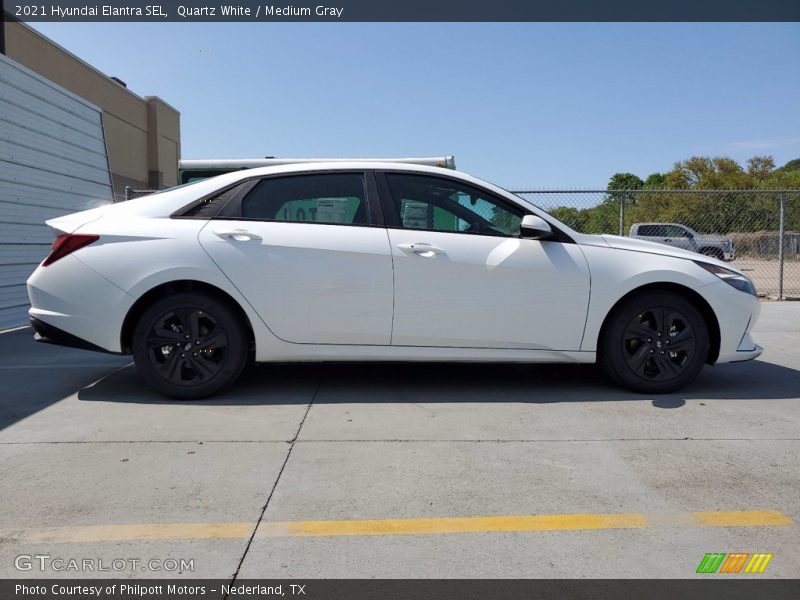 Quartz White / Medium Gray 2021 Hyundai Elantra SEL