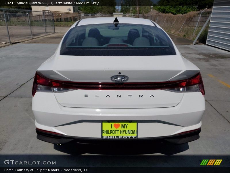 Quartz White / Medium Gray 2021 Hyundai Elantra SEL