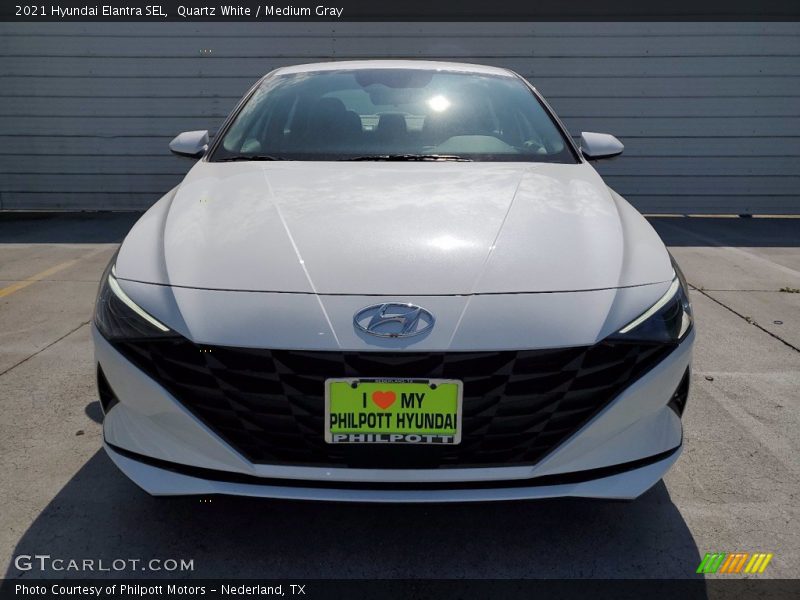 Quartz White / Medium Gray 2021 Hyundai Elantra SEL