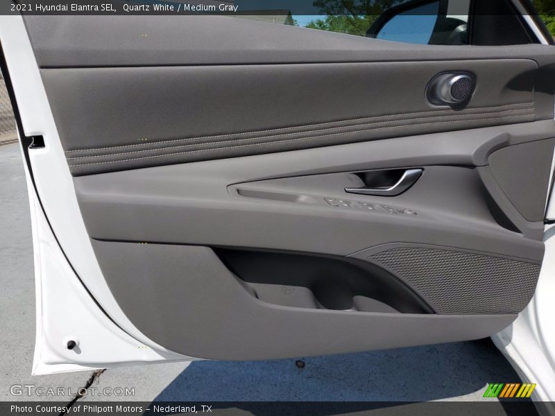 Quartz White / Medium Gray 2021 Hyundai Elantra SEL