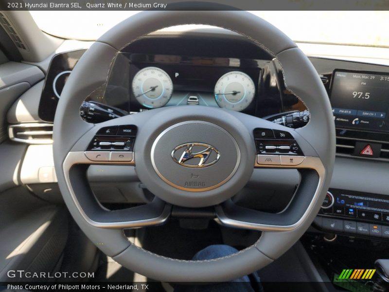 Quartz White / Medium Gray 2021 Hyundai Elantra SEL