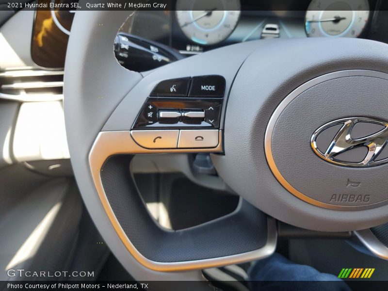 Quartz White / Medium Gray 2021 Hyundai Elantra SEL