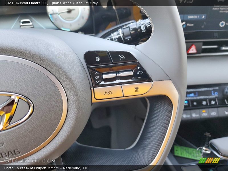 Quartz White / Medium Gray 2021 Hyundai Elantra SEL