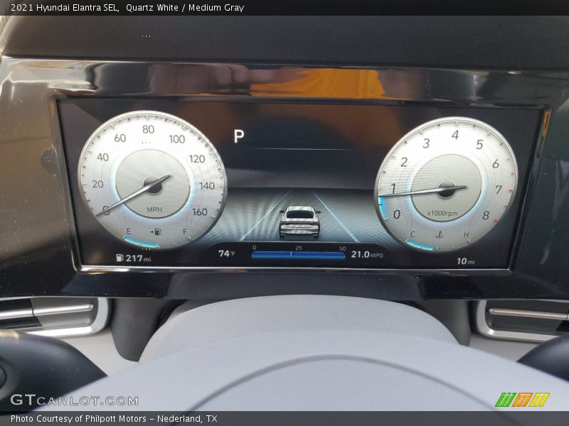 Quartz White / Medium Gray 2021 Hyundai Elantra SEL