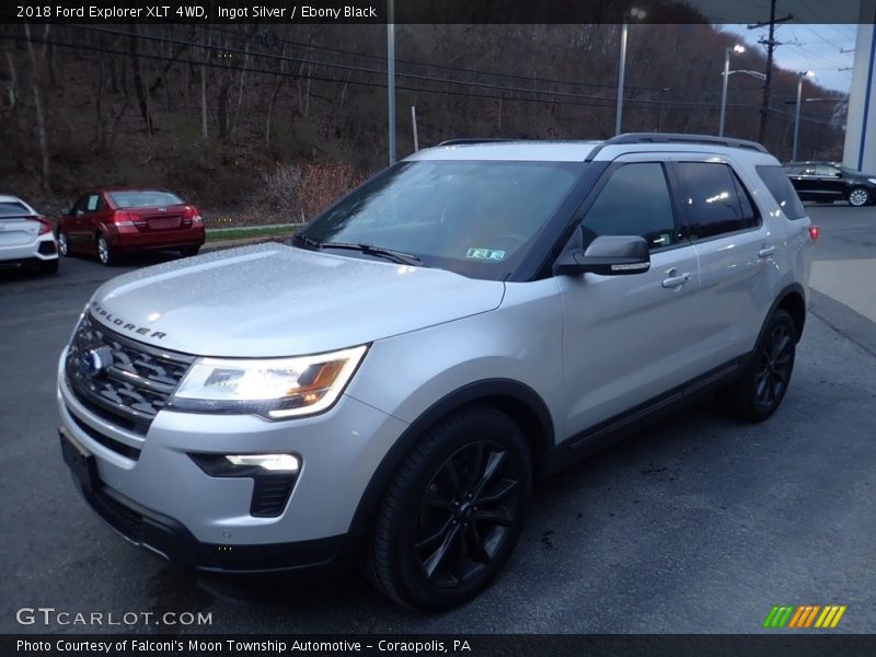 Ingot Silver / Ebony Black 2018 Ford Explorer XLT 4WD