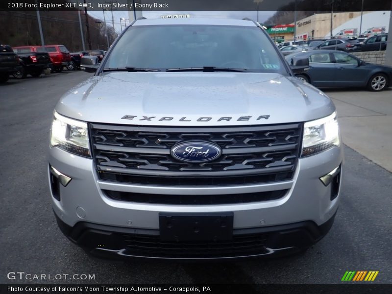 Ingot Silver / Ebony Black 2018 Ford Explorer XLT 4WD