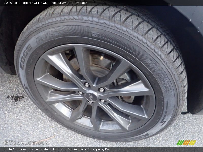 Ingot Silver / Ebony Black 2018 Ford Explorer XLT 4WD