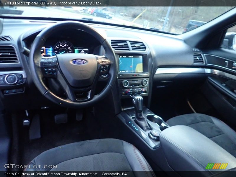 Ingot Silver / Ebony Black 2018 Ford Explorer XLT 4WD