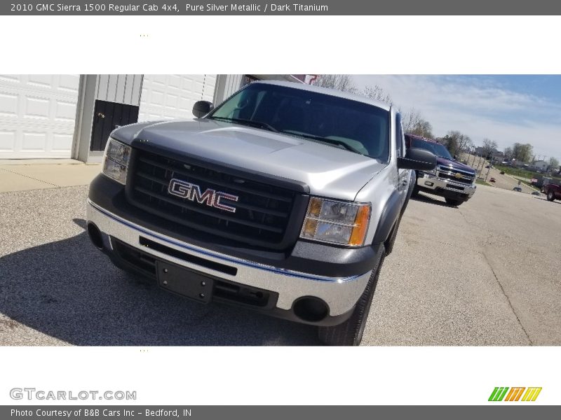 Pure Silver Metallic / Dark Titanium 2010 GMC Sierra 1500 Regular Cab 4x4